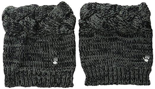 Alternative view of Bearpaw Cable Knit Boot Topper - Charcoal