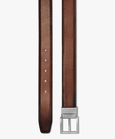 Berluti Signature Canvas and Venezia Leather 35 mm Belt 2 1