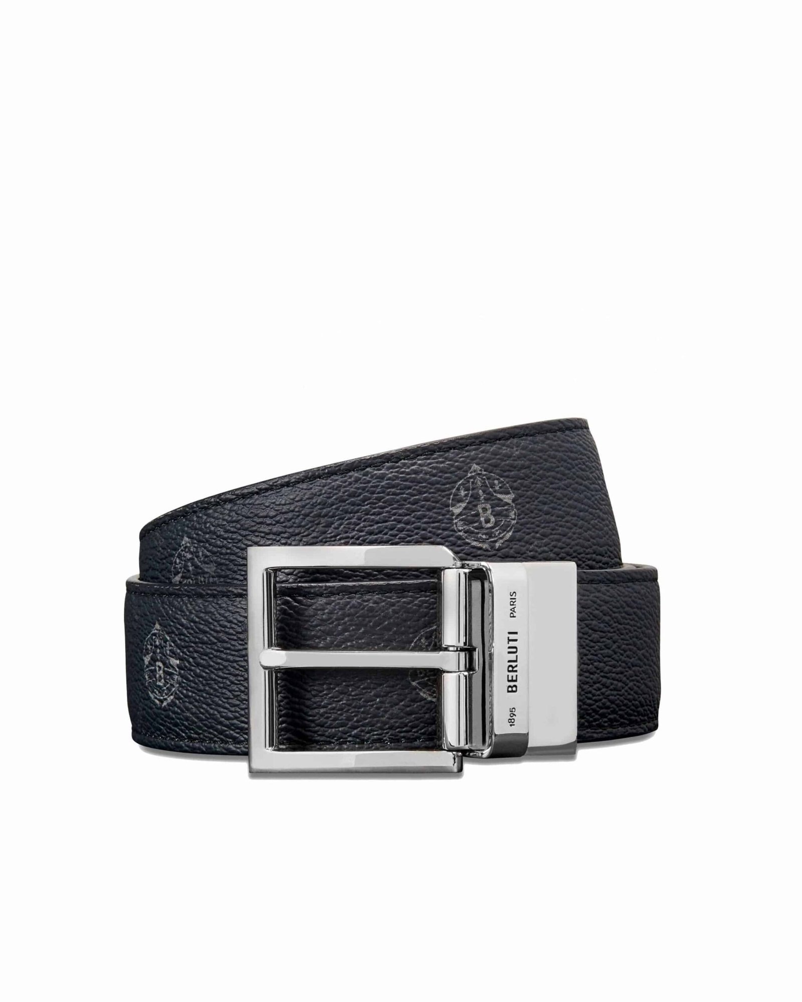 Berluti Signature Canvas and Venezia Leather 35 mm Belt-20256885