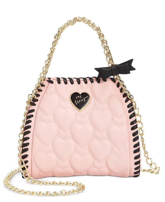 Alternative view of Betsey Johnson Mini Quilted Chain Handbag In Black