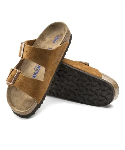 Birkenstock Arizona Soft Footbed Suede Leather Slides 4 1