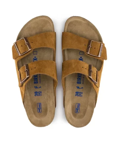 Birkenstock Arizona Soft Footbed Suede Leather Slides 5 1