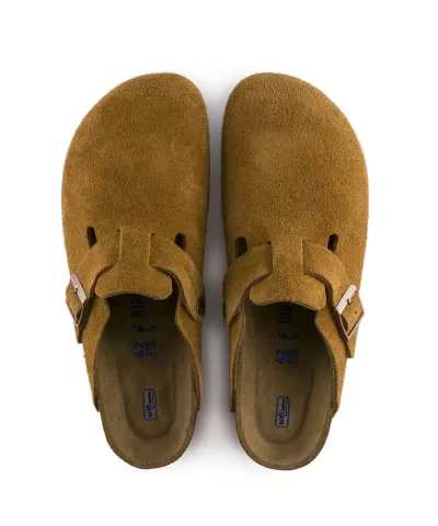 Birkenstock Boston Soft Footbed Suede Leather, Taupe - Image 12