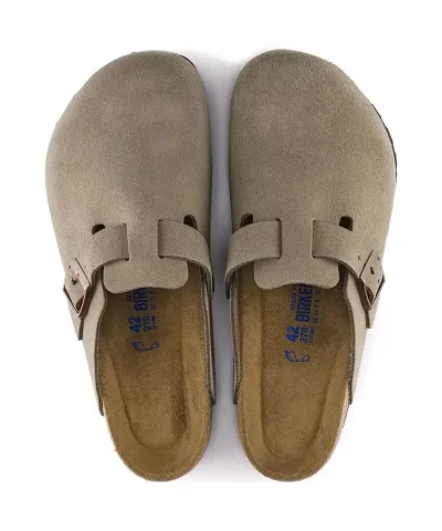 Birkenstock Boston Soft Footbed Suede Leather, Taupe - Image 4