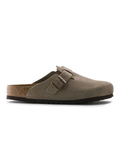 Birkenstock Boston Soft Footbed Suede Leather, Taupe-20298273
