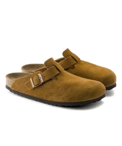 Birkenstock Boston Soft Footbed Suede Leather, Taupe - Image 6