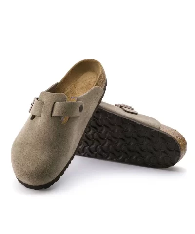 Birkenstock Boston Soft Footbed Suede Leather, Taupe - Image 10