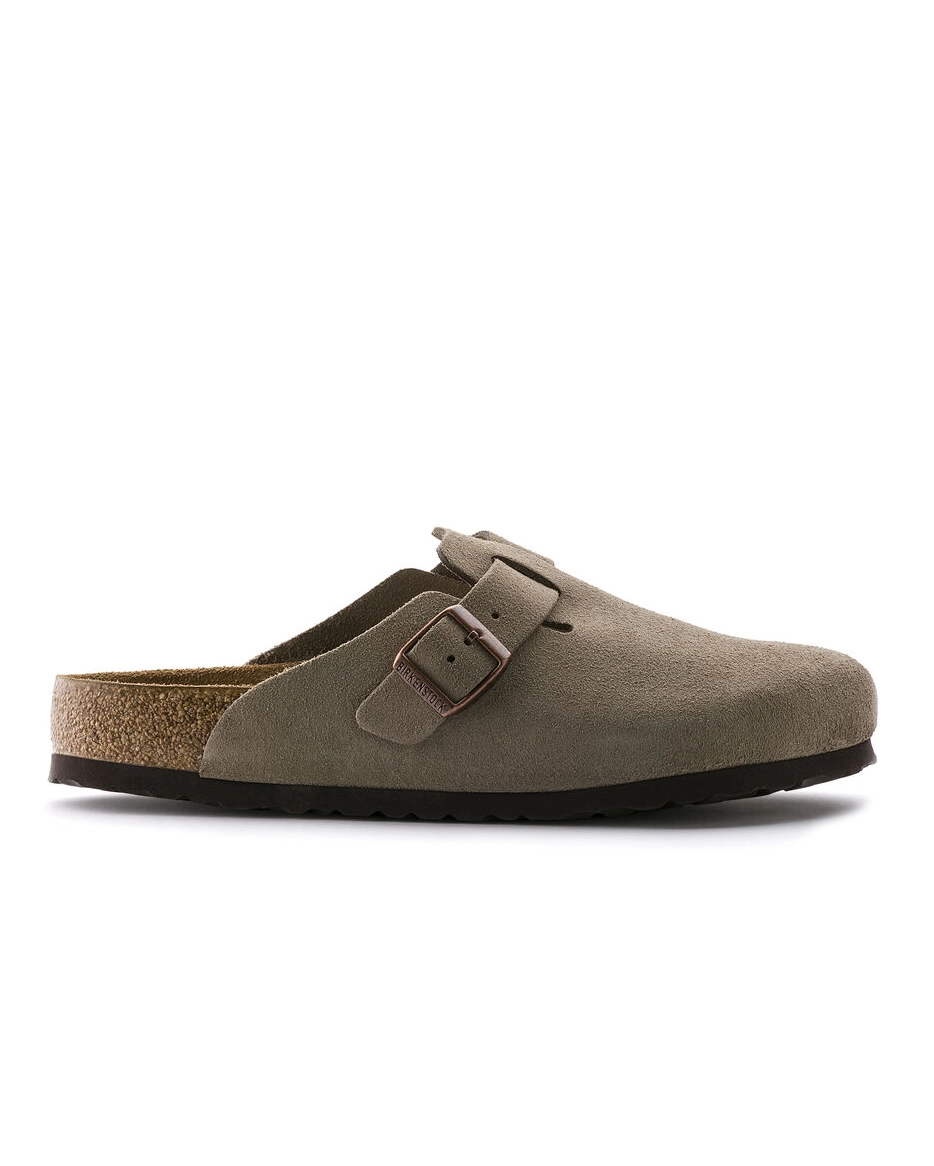 Birkenstock Boston Soft Footbed Suede Leather, Taupe-20298273