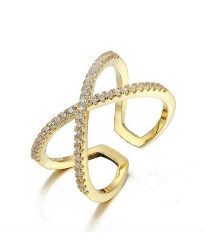 Alternative view of Blaike Zircon Adjustable Open Twist Ring