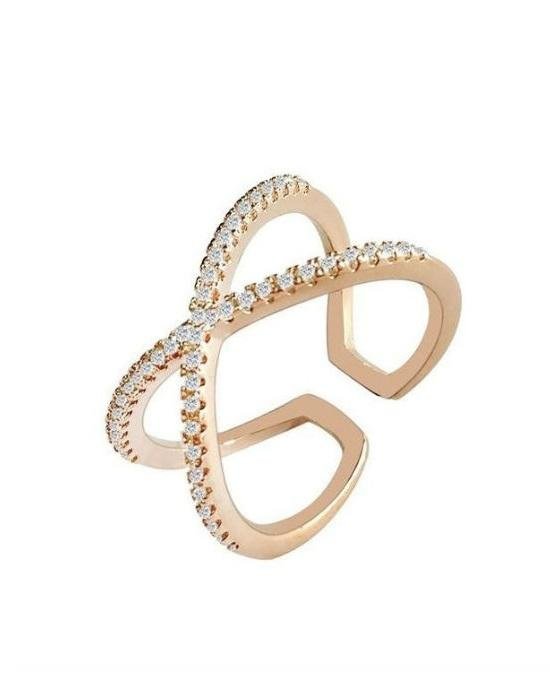 Blaike Zircon Adjustable Open Twist Ring-20274260