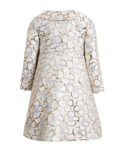 Blueberi Boulevard Little Girls 2 Pc. Floral Brocade Coat Dress Set 3