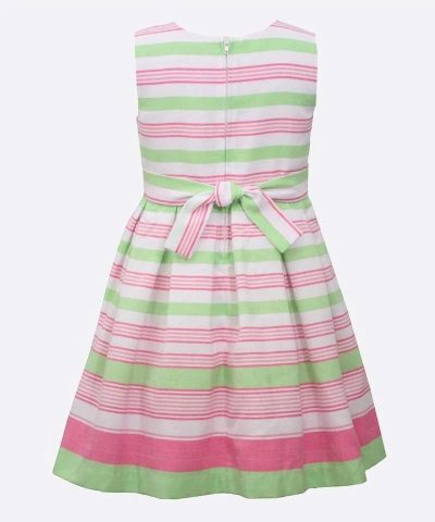 Bonnie Jean Little Girls Striped Linen Dress 2