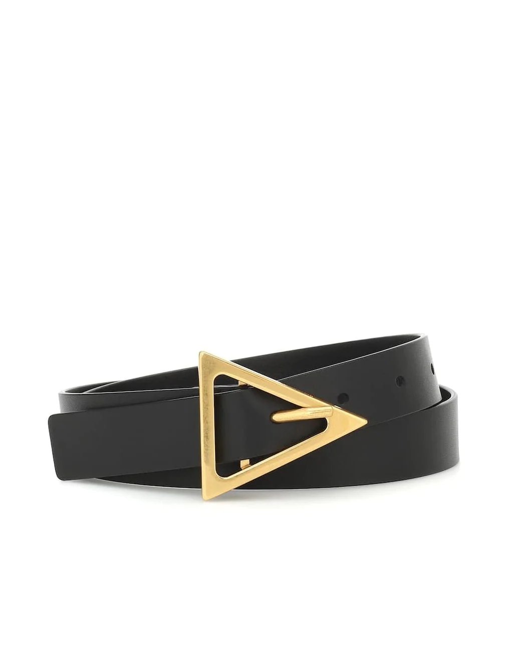 Bottega Veneta 2.0 cm Black Triangle-Buckle Leather Belt-20252948