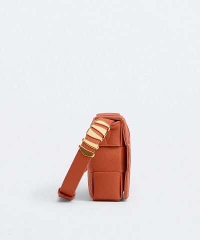 Alternative view of Bottega Veneta Cassette Leather Crossbody Bag, Maple