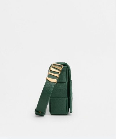 Bottega Veneta Cassette Leather Crossbody Bag, Raintree - Image 2