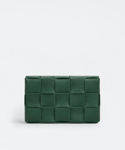 Bottega Veneta Cassette Leather Crossbody Bag, Raintree - Image 4