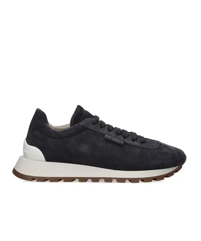 Brunello Cucinelli Bead Embellished Suede Sneakers 4