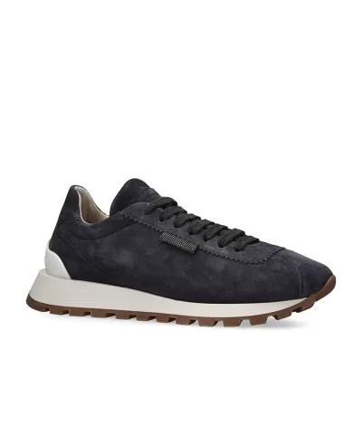 Brunello Cucinelli Bead Embellished Suede Sneakers 6