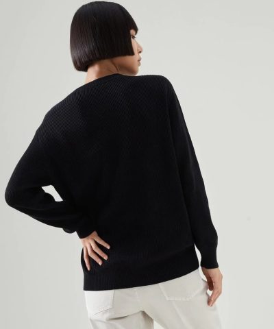 Brunello Cucinelli Cotton English Rib Sweater With Precious Pocket Loop 8