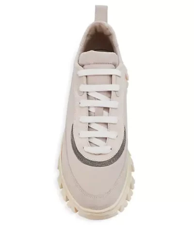 Brunello Cucinelli Monili Lug-Sole Low-Top Sneakers - Image 4