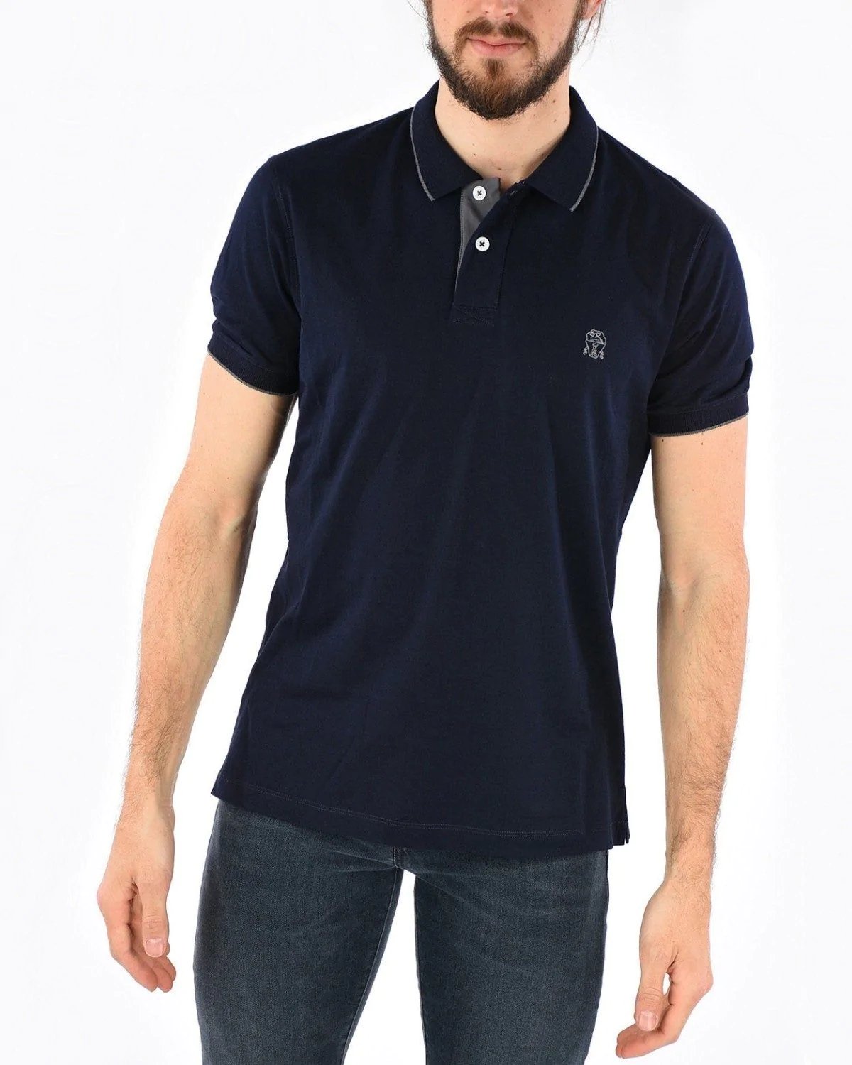 Brunello Cucinelli Slim-Fit Logo-Embroidered Cotton-Piqué Polo Shirt-20255630