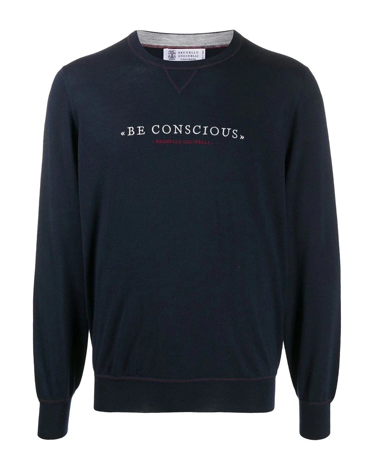 Brunello Cucinelli Slogan Crew-Neck Sweatshirt-20246832