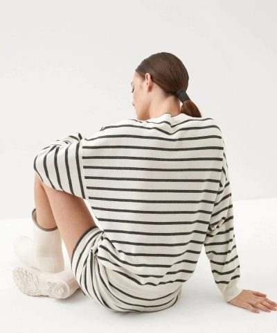 Brunello Cucinelli Virgin Wool, Cashmere And Silk Striped Sweater - Image 5