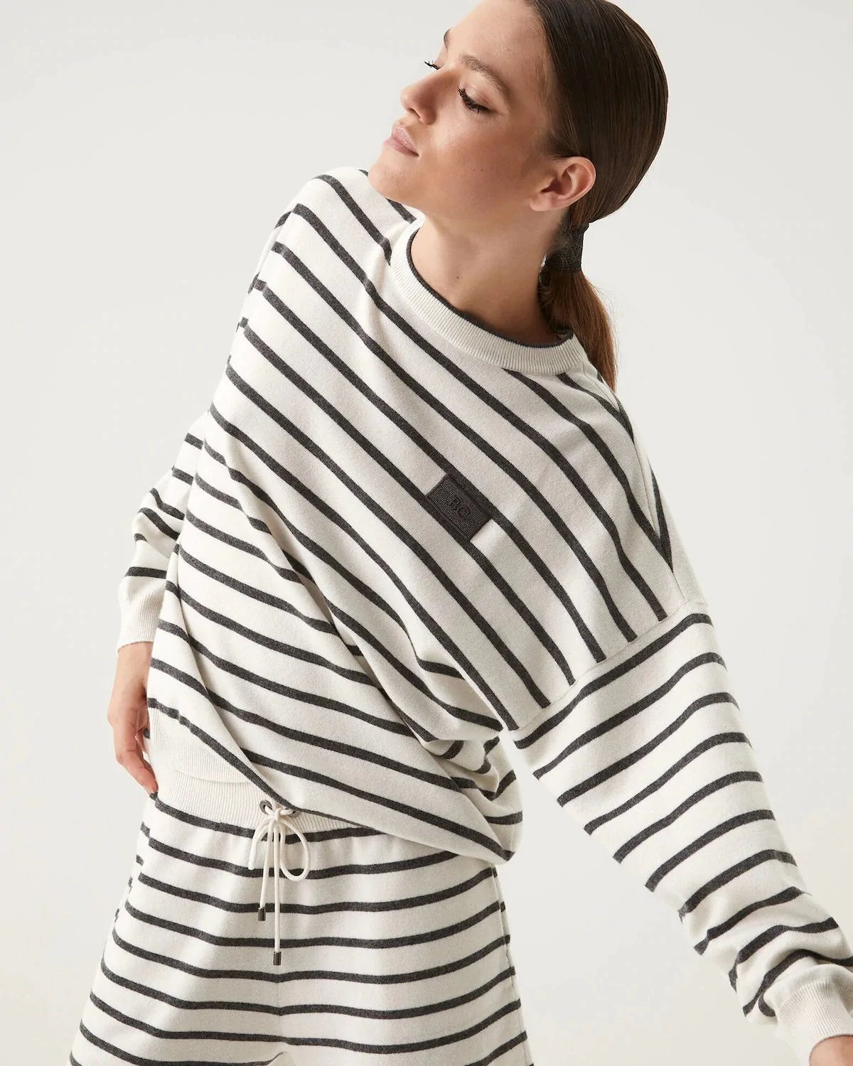 Brunello Cucinelli Virgin Wool, Cashmere And Silk Striped Sweater-20258806