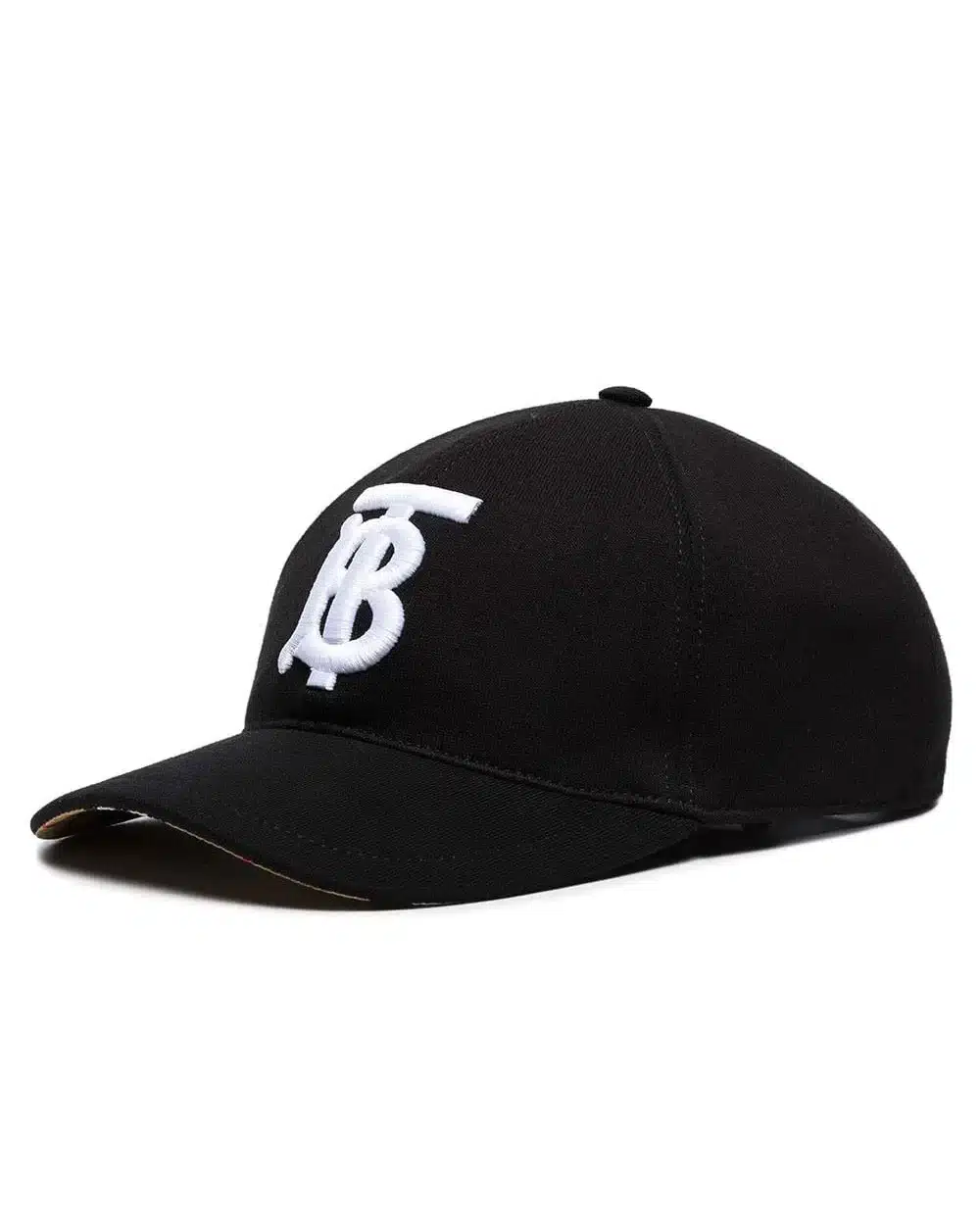 Alternative view of Burberry Black And White TB Logo Embroidered Cotton Baseball Cap