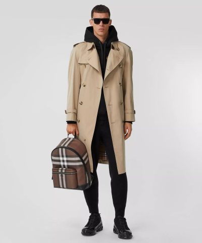 Burberry Check E Canvas Backpack 4
