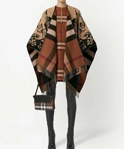 Burberry EKD Forest Wool Cape 1
