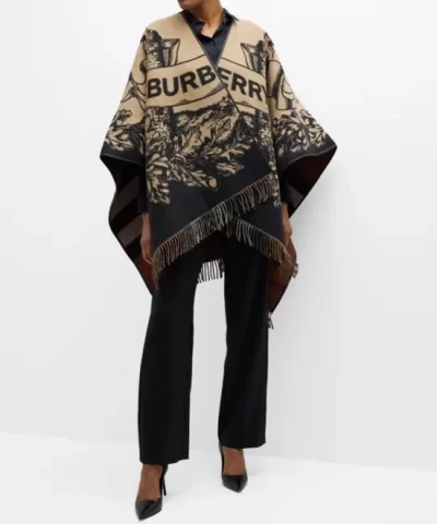 Burberry EKD Forest Wool Cape 2