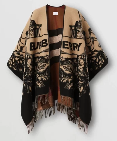 Burberry EKD Forest Wool Cape-20315416