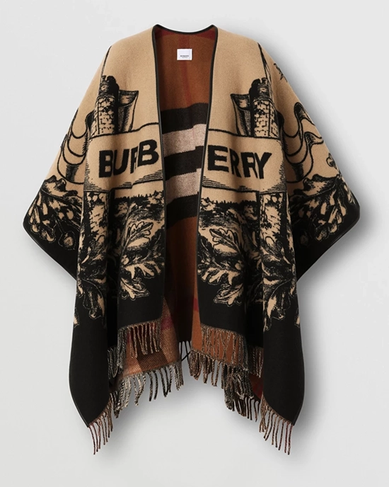 Burberry EKD Forest Wool Cape-20315416