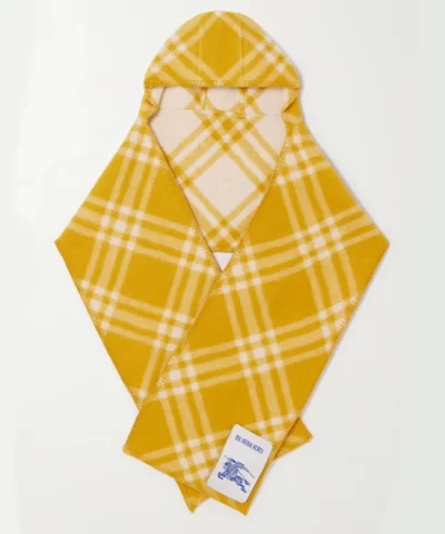 Burberry Hooded Checked Wool-Jacquard Scarf-20315602