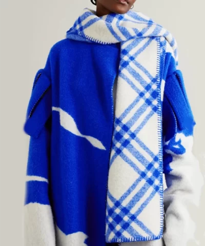 Burberry Hooded Checked Wool-Jacquard Scarf - Image 6
