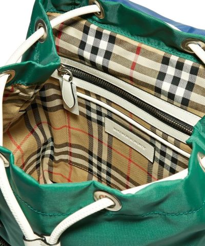 Burberry Leather Trimmed Shell Backpack 2