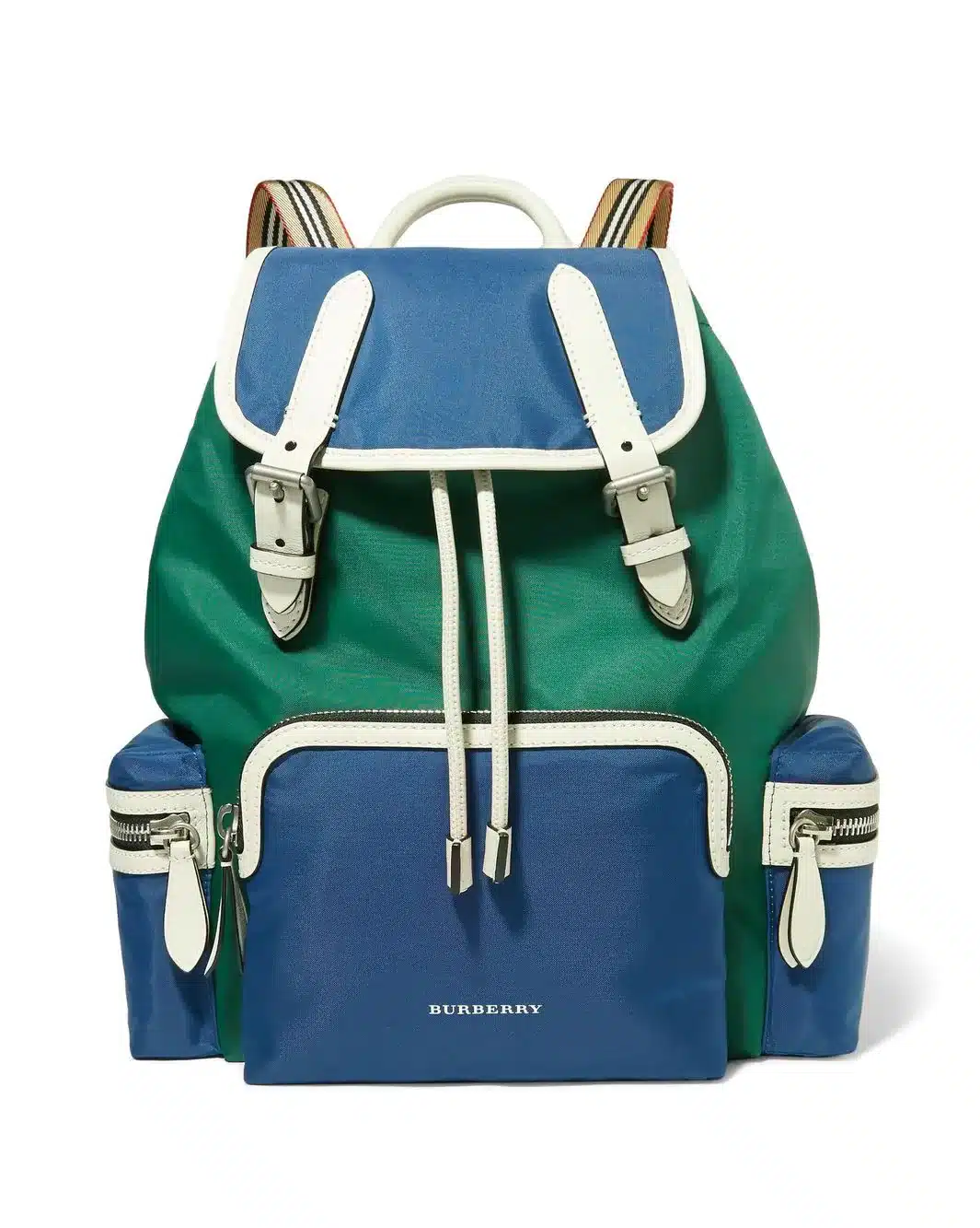 Burberry Leather-Trimmed Shell Backpack-20272745