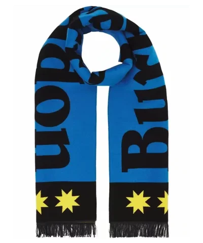Burberry Logo Jacquard Fringed Scarf 5