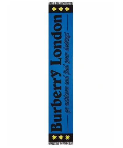 Burberry Logo Jacquard Fringed Scarf 7