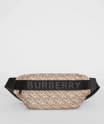 Burberry Medium Monogram Print Bum Bag, Beige-20272740