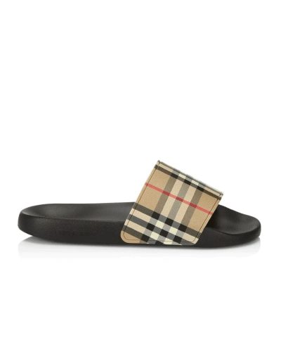 Burberry Men's Furley Vintage Check Pool Slides-20266190
