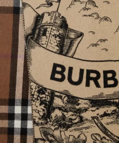 Burberry Reversible Check and EKD Cashmere Jacquard Scarf - Image 3