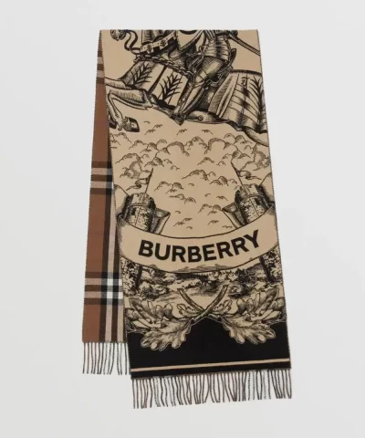 Burberry Reversible Check and EKD Cashmere Jacquard Scarf-20282550