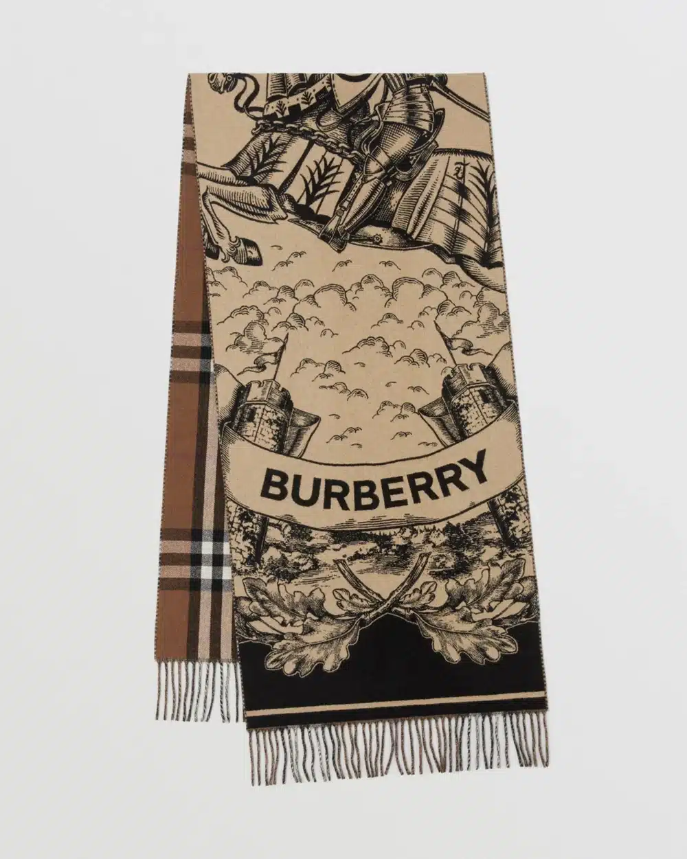 Burberry Reversible Check and EKD Cashmere Jacquard Scarf-20282550