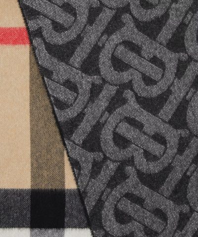 Alternative view of Burberry Reversible Check and Monogram Cashmere Scarf