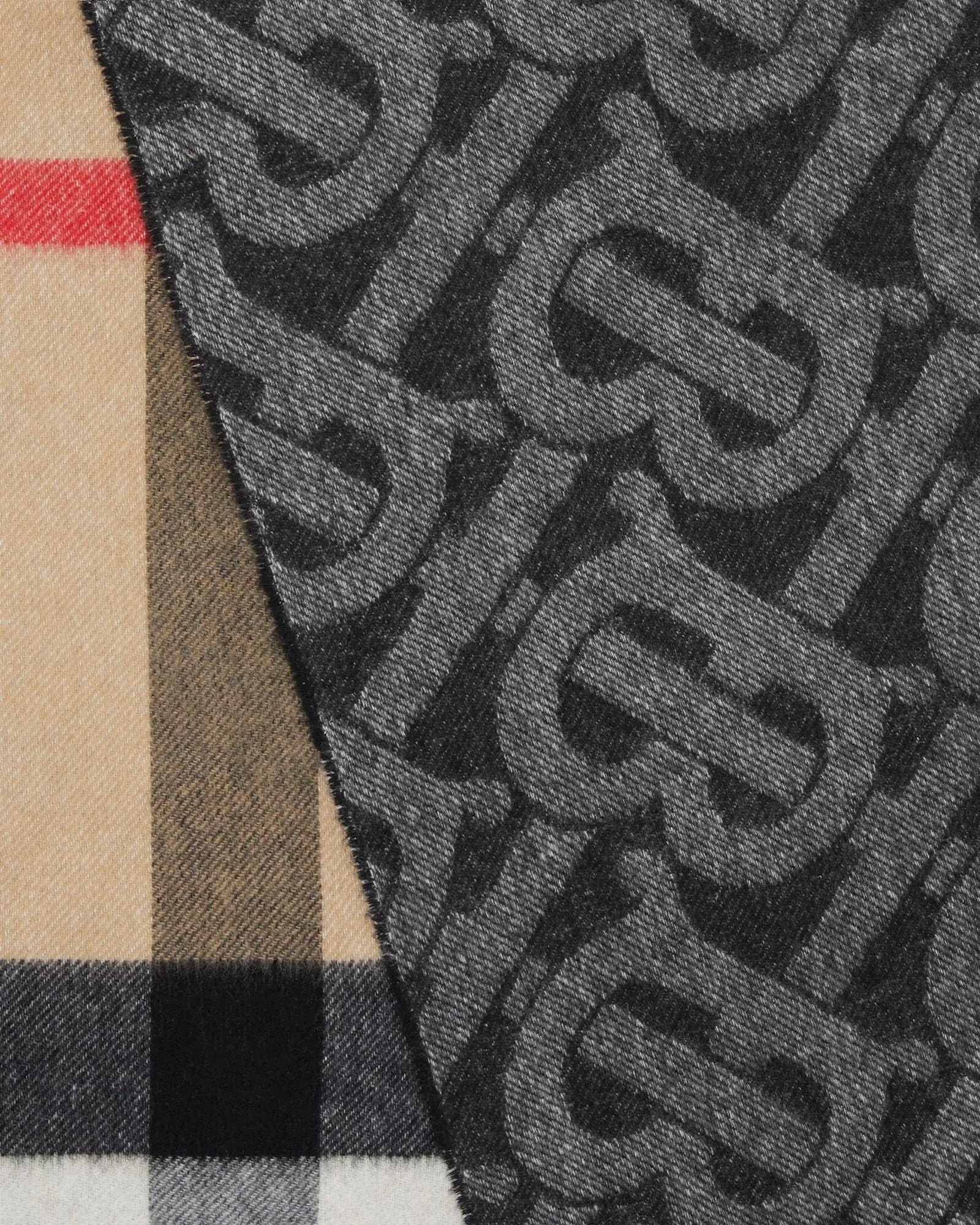 Alternative view of Burberry Reversible Check and Monogram Cashmere Scarf