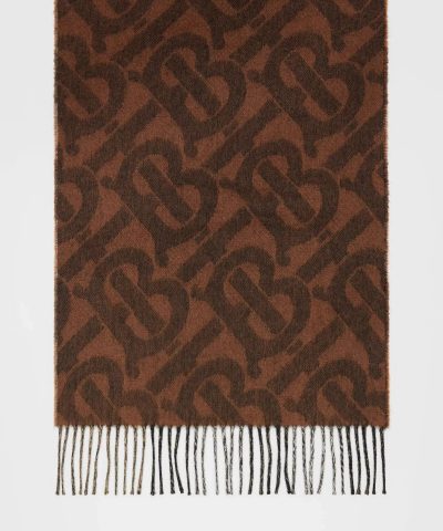 Burberry Reversible Check and Monogram Cashmere Scarf 1