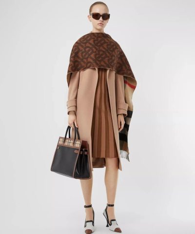 Burberry Reversible Check and Monogram Cashmere Scarf 4