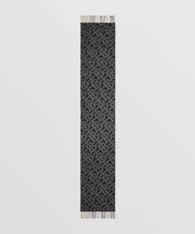 Burberry Reversible Check and Monogram Cashmere Scarf - Image 6